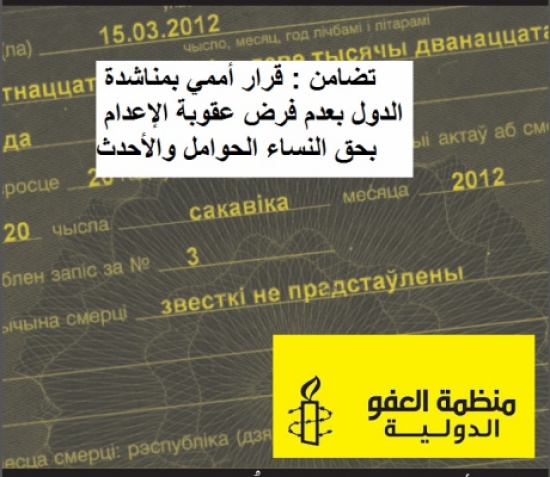 تضامن : قرار أممي بمناشدة الدول بعدم فرض عقوبة الإعدام بحق النساء الحوامل والأحدث