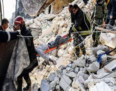 11 قتيلاً جراء انهيار مبنى في مدينة حلب السورية (شاهد)