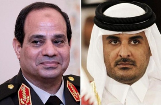 السيسي: أمير قطر صافحني والأمور تسير في طريقها للحل السيسي: أمير قطر صافحني والأمور تسير في طريقها للحل