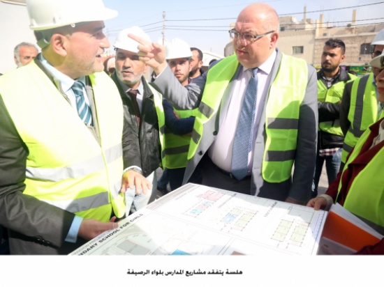 هلسة يتفقد مشاريع المدارس بلواء الرصيفة