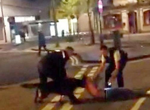 كلب بوليسي ينهش مشتبهاً به عقب القبض عليه