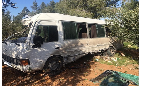 بالصور : 7 اصابات جراء حادث سير في مادبا