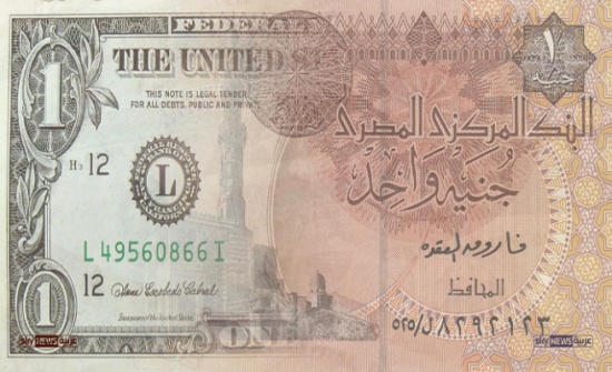 الجنيه المصري ينخفض أمام الدولار الجنيه المصري ينخفض أمام الدولار