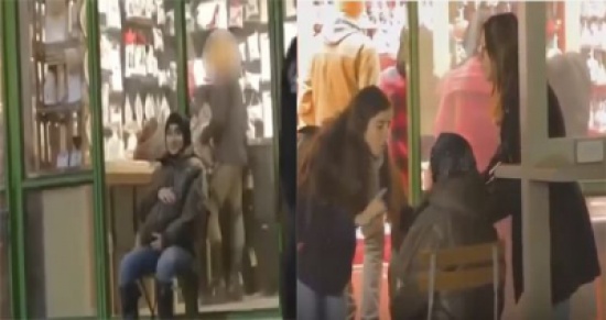 شاهد: كيف تعامل المارة في أحد شوارع أمريكا مع معاناة سيدة مسلمة حامل