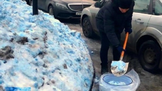 انظر إلى ثلوج سقطت زرقاء في روسيا ورافقها تفجير إرهابي :فيديو