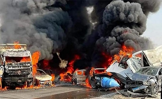تصادم 13 مركبة .. قتلى وجرحى بحادث مروع في القاهرة تصادم 13 مركبة .. قتلى وجرحى بحادث مروع في القاهرة