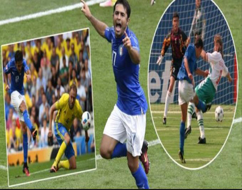 بالفيديو.. التاريخ يعيد نفسه.. إيدير ينسخ هدف باجيو بمونديال 1994!