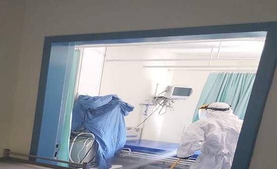 حملة تعقيم في مستشفى النديم الحكومي