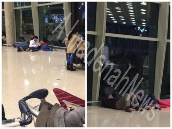 بالصور : المسافرون يفترشون الارض بمطار الملكة علياء بالصور : المسافرون يفترشون الارض بمطار الملكة علياء