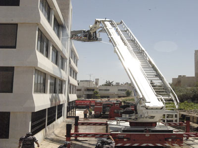 إخماد حريق شب في مكاتب المنظمة العربية للتنمية الزراعية 