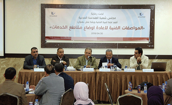 ورشة بعنوان "المواصفات الفنية لإعادة اوضاع مقاطع الخدمات" ورشة بعنوان "المواصفات الفنية لإعادة اوضاع مقاطع الخدمات"