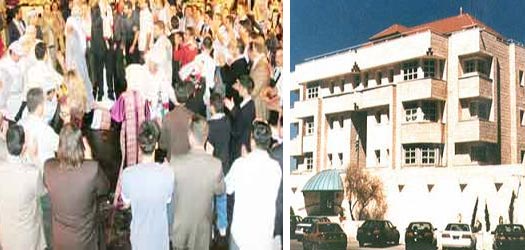 دبكة وزجل .. ومناكفة سياسية في عرس فلسطيني بجوار السفارة الاسرائيلية بالرابية