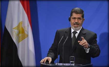 مرسي يؤكد ان لا شيء لديه ضد اليهودية كديانة