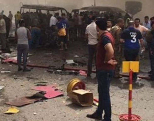 بالفيديو :مقتل وإصابة أكثر من 100 عراقي في تفجيرين انتحاريين في منطقة السنك وسط بغداد
