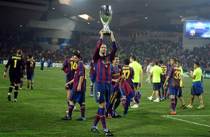 برشلونة بطل كأس السوبر الأوروبية برشلونة بطل كأس السوبر الأوروبية