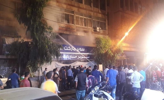 حريق محل تجاري في السلط حريق محل تجاري في السلط