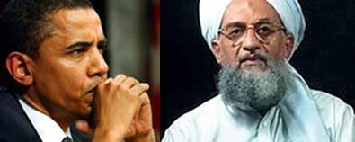 الظواهري لـ اوباما :  عسى ان يكون قصم ظهوركم على ايدي مجاهدي امة الاسلام  