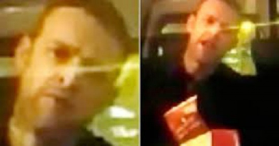 فيديو: تهجم على السائق وتمنى حرقه فقط لأنه مسلم! فيديو: تهجم على السائق وتمنى حرقه فقط لأنه مسلم!