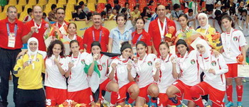 المنتخب النسوي لخماسي الكرة ينال فضية الدورة الاسيوية