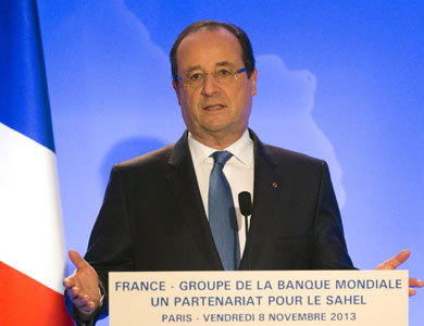 هولاند يلقي كلمة أمام الكنيست خلال زيارته لإسرائيل