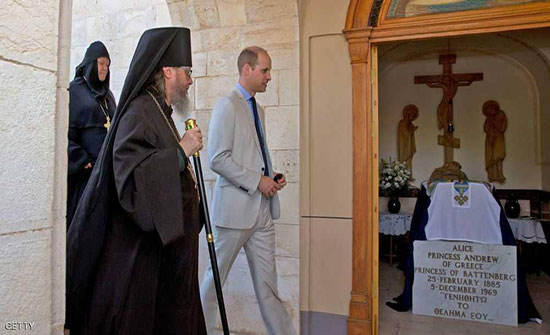 الأمير وليام يزور قبر جدته الكبرى في القدس الأمير وليام يزور قبر جدته الكبرى في القدس