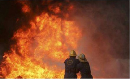 احتراق مستودع أخشاب ودهانات في المقابلين شرق عمان