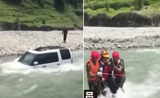 بالفيديو : صيني يلقي سيارته باهظة الثمن في النهر لتوفير 3 دولارات! بالفيديو : صيني يلقي سيارته باهظة الثمن في النهر لتوفير 3 دولارات!