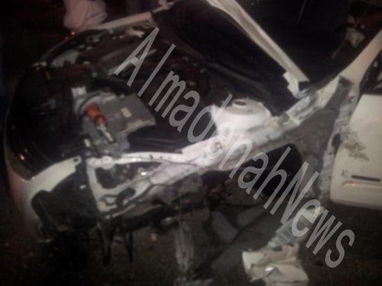 بالصور : سبع إصابات من عائلة واحدة في حادث سير بالرمثا