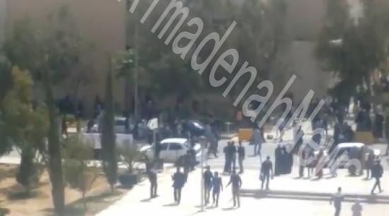 طعن طالب جراء مشاجرة في " الحسين بن طلال " ( فيديو )