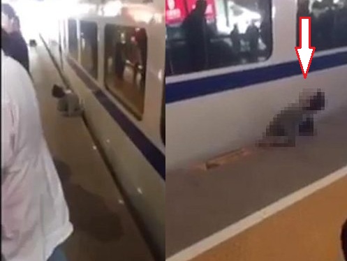 «شاهد» أزالوا جسده عبر كسر منصة الخرسانة .. هكذا سَحَقَ قطارٌ رجلاً تحت عجلاته! «شاهد» أزالوا جسده عبر كسر منصة الخرسانة .. هكذا سَحَقَ قطارٌ رجلاً تحت عجلاته!