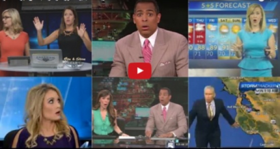 فيديو| لقطات مرعبة لمذيعين اختبروا هزة أرضية على الهواء مباشرة!