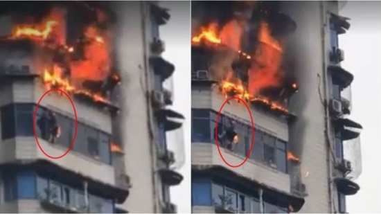 شاهدوا كيف نجا هذا الرجل من حريق في منزله بأعجوبة!