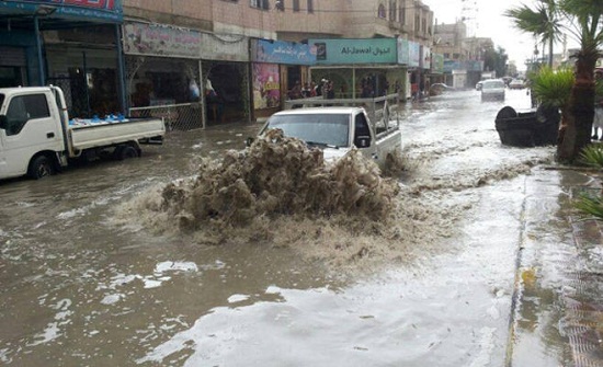 محافظة معان تشهد تساقطا كثيفا للأمطار محافظة معان تشهد تساقطا كثيفا للأمطار