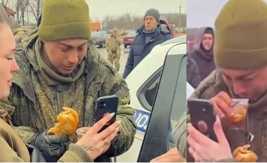 شاهد معاملة 5 نجوم لجندي روسي سلم نفسه بأوكرانيا وبكى