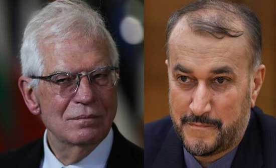 عبد اللهيان لبوريل: طهران لن تتجاهل خطوطها الحمراء بشأن الاتفاق النووي عبد اللهيان لبوريل: طهران لن تتجاهل خطوطها الحمراء بشأن الاتفاق النووي