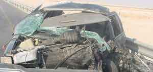 وفاة شاب واصابة 3 أشخاص بحادث تصادم على طريق وادي عربة / الكرك 