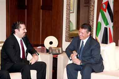 الملك يؤكد وقوف الأردن إلى جانب لبنان الشقيق