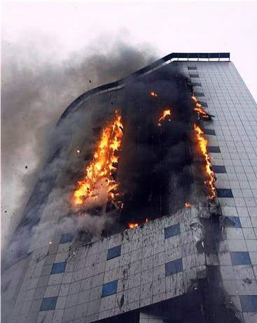 احتراق منزل في جبل القصور