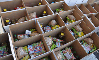 جمعية المستثمرين في قطاع الاسكان توزع طرود الخير في رمضان