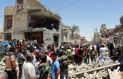 مقتل ثمانية أشخاص في سقوط قنبلة بالخطأ من مقاتلة عراقية على بغداد مقتل ثمانية أشخاص في سقوط قنبلة بالخطأ من مقاتلة عراقية على بغداد