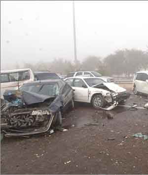 7 اصابات في حادث تصادم جمع ثلاثة مركبات في اربد