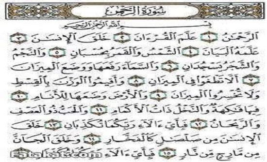 محاضرة تبين الإعجاز البياني بسورة الرحمن