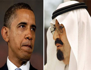 العاهل السعودي والرئيس الأمريكي يبحثان تطورات الأحداث في المنطقة العاهل السعودي والرئيس الأمريكي يبحثان تطورات الأحداث في المنطقة