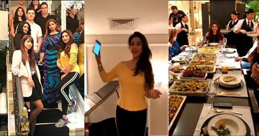 بالفيديو: لجين عمران تحتفي بفريق سناب شات داخل منزلها بدبي.. وشقيقتها أسيل تظهر بإطلالة جريئة!