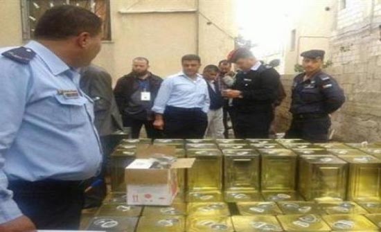 ضبط 617 تنكة زيت زيتون مغشوش ضبط 617 تنكة زيت زيتون مغشوش