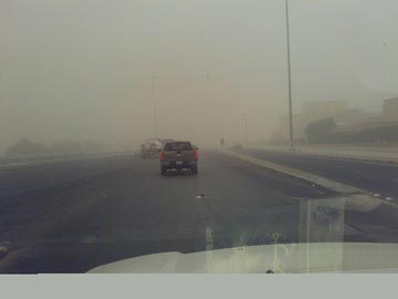  طريق المدورة معان سالكة بصعوبة بسبب الغبار 