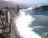  المياه تغمر شوارع محافظة هوكايدو اليابانية لارتفاع المد البحري