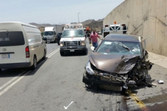 إصابات بالجملة بحادث تدهور في جرش