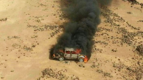 الجيش يدمر سيارة محملة بالمخدرات قادمة من سوريا الجيش يدمر سيارة محملة بالمخدرات قادمة من سوريا