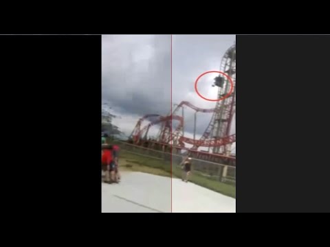 بالفيديو.. لقطات مرعبة لسقوط رجل معاق من لعبة «قطار الموت»